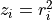 z_i = r_i^2