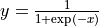 y = \frac{1}{1 + \exp(-x)}
