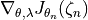 \nabla_{\theta ,\lambda} J_{\theta_n}(\zeta_n)