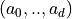 (a_0,..,a_d)